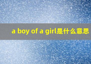 a boy of a girl是什么意思